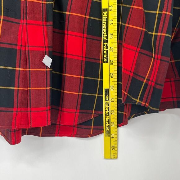 RALPH LAUREN Shirt Men's XL Red Black Plaid Check Crest Long Sleeve Button Down - Picture 8 of 11